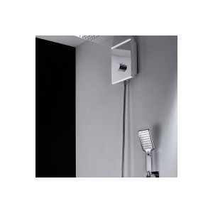 Kit colonne de douche pour hydrothérapie chromé Syncro-Rain - Bossini I00593030