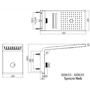 Douche de tête pour chromothérapie et hydrothérapie chromé Syncro - Bossini I00633030