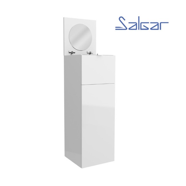 Coiffeuse 352 x 1000 x 360 mm avec miroir BLANC BRILLANT ALLIANCE - SALGAR 83441