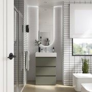 Meuble de salle de bain SPIRIT 600 3 tiroirs métalliques GREEN FOREST - SALGAR 103502