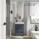 Meuble de salle de bain 3 tiroirs métalliques SPIRIT 600 NIGHT BLUE - SALGAR 103492