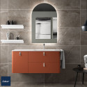Meuble de salle de bain gauche 1 porte 2 tiroirs UNIIQ 1200 TERRACOTA - SALGAR 96647