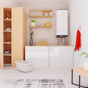 Chauffe-eau électrique vertical mural carré QUADRIS 120l Ø505mm - Ariston 3060883 