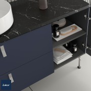 Meuble de salle de bain 2 tiroirs UNIIQ 600 night blue - SALGAR 96600 