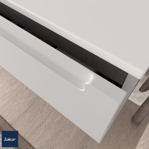 Coquette MONTERREY 1000 1 tiroir métallique WHITE COTTON 997x270x450 mm - SALGAR 96441 