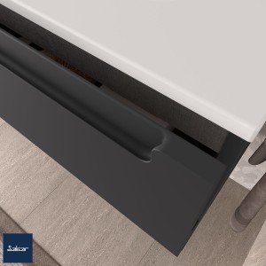 Coquette MONTERREY 1200 1 tiroir métallique anthracite mat 1197x270x450 mm - SALGAR 96453 