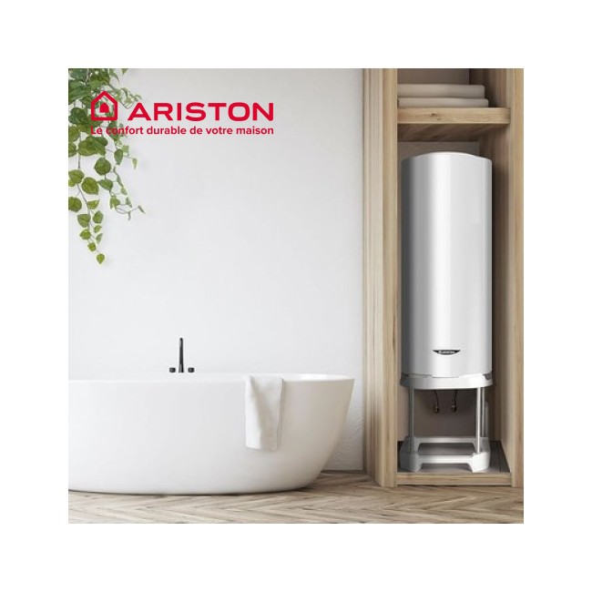 Chauffe-eau électrique horizontal droit INITIO XPERT 100l - Ø530 mm Ariston 3000755