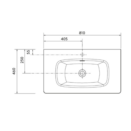 Plan vasque MINERALSOLID UNIIQ 800 Blanc Mat - SALGAR 97059