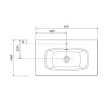 Plan vasque MINERALSOLID UNIIQ 800 Blanc Mat - SALGAR 97059