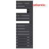 Sèche-serviettes étroit soufflant ATLANTIC - NEFERTITI mat à gauche 1500W (500W+1000W) 850087
