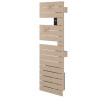 Sèche-serviettes étroit soufflant ATLANTIC - NEFERTITI mat à gauche 1500W (500W+1000W) 850087