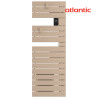 Sèche-serviettes étroit soufflant ATLANTIC - NEFERTITI mat à gauche 1500W (500W+1000W) 850087