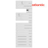 Sèche-serviettes étroit soufflant ATLANTIC - NEFERTITI mat à gauche 1500W (500W+1000W) 850087