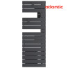 Sèche-serviettes étroit soufflant ATLANTIC - NEFERTITI mat à gauche 1500W (500W+1000W) 850087