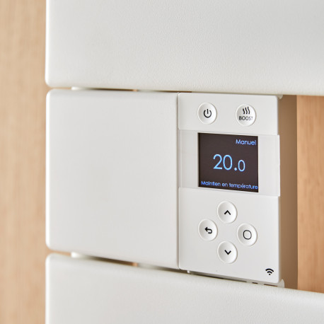 Sèche-serviettes étroit ATLANTIC - NEFERTITI mat à gauche 600W 850609