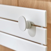 Sèche-serviettes étroit ATLANTIC - NEFERTITI mat à droite 600W 850610