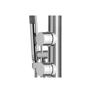 Colonne de douche extérieur à 2 mitigeur chromé Pool - Bossini L00359030