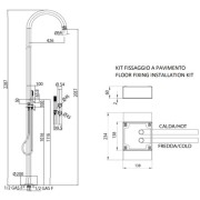 Colonne de douche extérieur à 2 mitigeur chromé Pool - Bossini L00359030