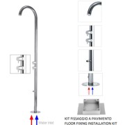 Colonne de douche extérieure à 2 mitigeur chromé Pool - Bossini L00360030