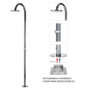 Colonne de douche extérieure à mitigeur progressif chromé OKI-FLOOR - Bossini L00375030
