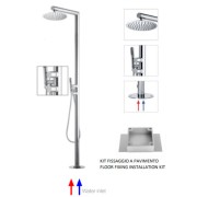 Colonne de douche extérieure à mitigeur double progressif chromé NEK - Bossini L00380030
