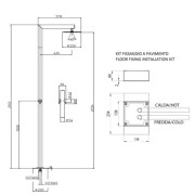 Colonne de douche pour piscine 2 robinets chromé NEK - Bossini L00384030