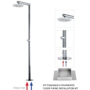 Colonne de douche extérieure à mitigeur progressif chromé Nek - Bossini L00385030