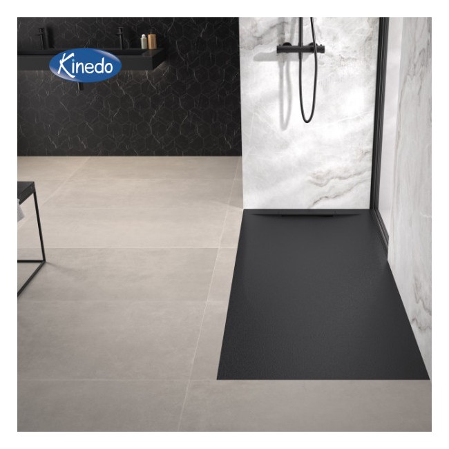 Receveur Kineline BPC noir 180x90 caniveau - KINEDO RD2009N