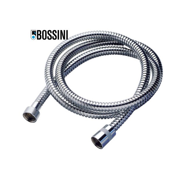 Flexible laiton 125cm double agrafage 1/2” x 1/2” FF chromé - Bossini A03045B030