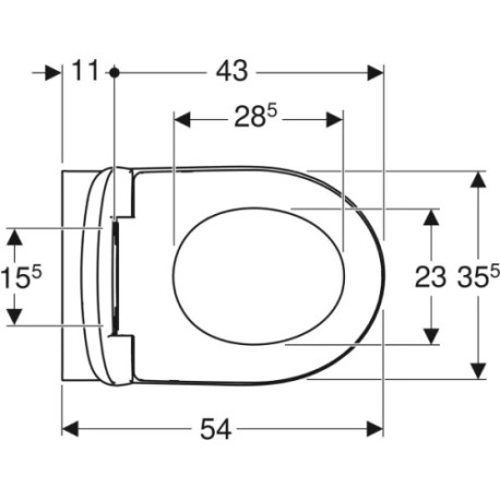 Pack WC suspendu à fond creux Renova - Geberit 500.699.01.1