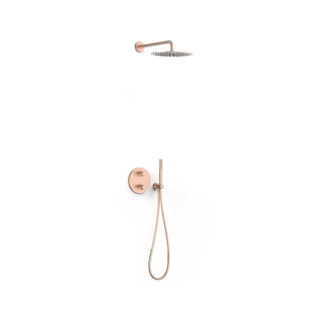 Pack douche thermostatique encastré Therm-box 2 voies Or Rose Mat 24K - TRES 28125004OPM