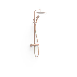 Ensemble colonne de douche mitigeur mural Or Rose Mat 24K - TRES 28119701OPM