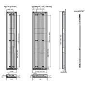 Radiateur vertical FINIMETAL Fluide caloporteur TINOS V E