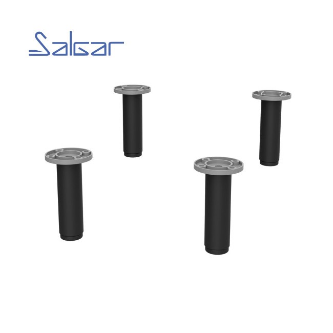 Ensemble de 4 pieds 100 mm Noir - SALGAR 97250