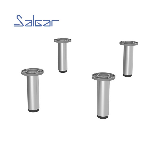 Ensemble de 4 pieds 100 mm Chrome - SALGAR 97251