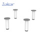 Ensemble de 4 pieds 100 mm blanc - SALGAR 97249