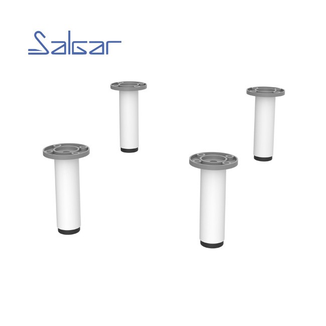 Ensemble de 4 pieds 100 mm blanc - SALGAR 97249 