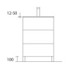 Ensemble de 4 pieds 100 mm blanc - SALGAR 97249 