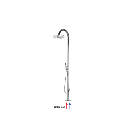 Colonne de douche extérieure à mitigeur double progressif chromé Tetis - Bossini L00388030