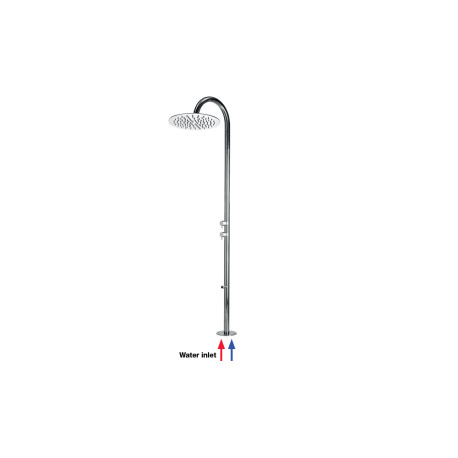 Colonne de douche extérieure à mitigeur double progressif chromé Tetis - Bossini L00389030