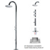 Colonne de douche extérieure à mitigeur double progressif chromé Tetis - Bossini L00390030