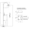 Colonne de douche extérieure à mitigeur double progressif chromé Tetis - Bossini L00390030