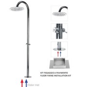 Colonne de douche extérieure à mitigeur double progressif chromé Tetis - Bossini L00391030