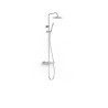 Colonne de douche thermostatique 2 voies Chrome - TRES 19039312