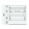 Meuble salle de bain 2 tiroirs FUSSION LINE 700 blanc brillant - SALGAR 96688