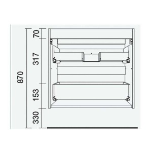Meuble de salle de bain 2 tiroirs FUSSION LINE 700 BLACK VELVET - SALGAR 96694