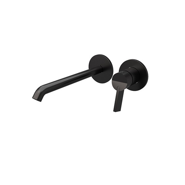 Lavabo Mural Piega Avec Rosaces 225 Chrome Noir Brosse  - CRISTINA ONDYNA PA25975I