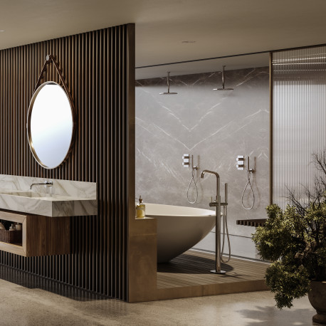 Mélangeur bain-douche à colonnette TEO - Bossini Z00751022