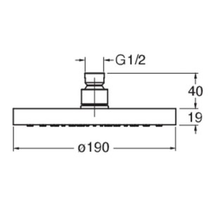 Pomme de douche laiton ronde Ø 19 cm vieux bronze mat - CRISTINA ONDYNA PD01493