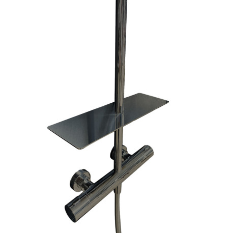 Porte savon pour colonnes cristina chrome noir brosse - CRISTINA ONDYNA AB00375 